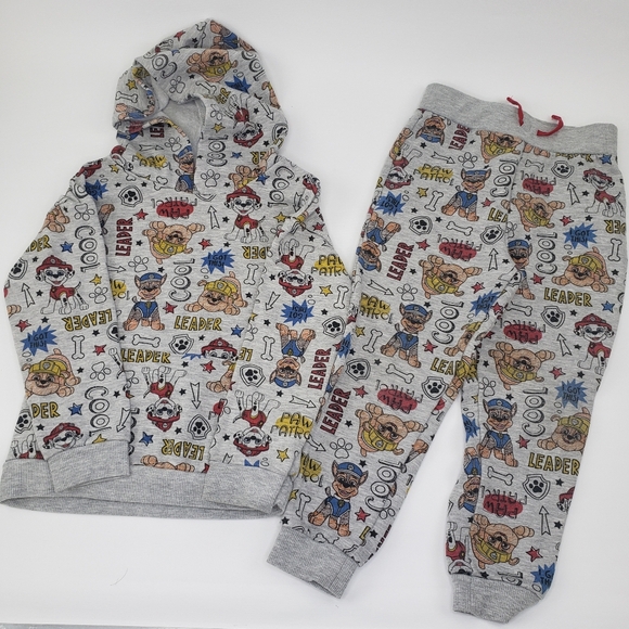 Nickelodeon Other - Paw Patrol All Over Print Hoodie Pullover & Pants 2 Piece 5T Toddler Gray